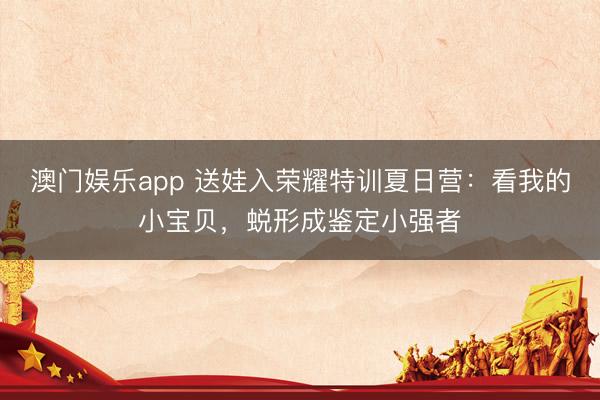 澳门娱乐app 送娃入荣耀特训夏日营：看我的小宝贝，蜕形成鉴定小强者