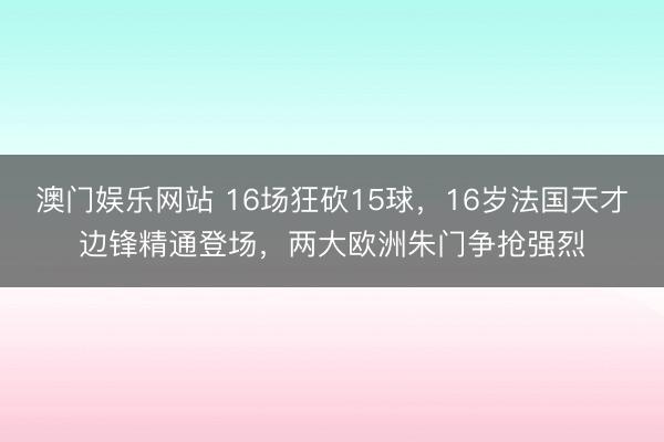 澳门娱乐网站 16场狂砍15球，16岁法国天才边锋精通登场，两大欧洲朱门争抢强烈