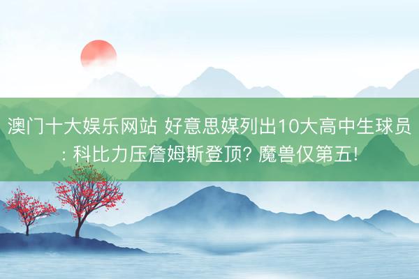 澳门十大娱乐网站 好意思媒列出10大高中生球员: 科比力压詹姆斯登顶? 魔兽仅第五!