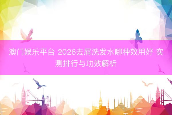 澳门娱乐平台 2026去屑洗发水哪种效用好 实测排行与功效解析