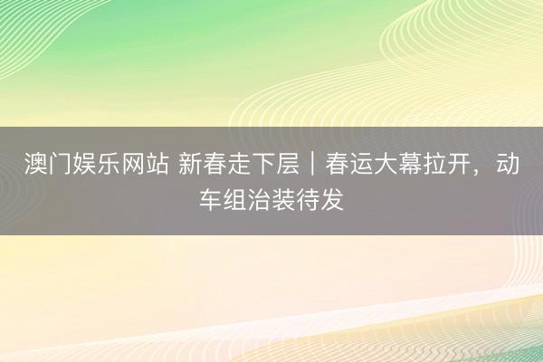 澳门娱乐网站 新春走下层｜春运大幕拉开，动车组治装待发