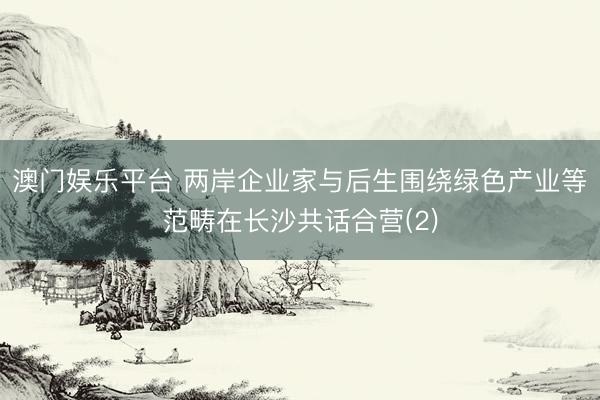 澳门娱乐平台 两岸企业家与后生围绕绿色产业等范畴在长沙共话合营(2)